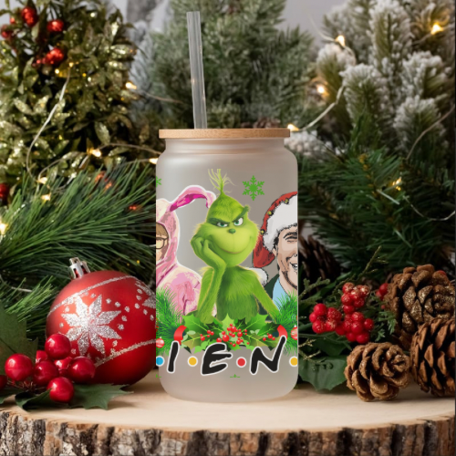 Christmas Movie “Friends” Glass Cup