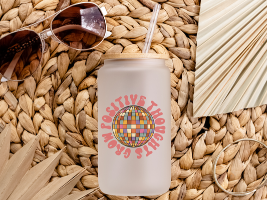 Positive Thoughts Grow Disco Ball Libbey Glass