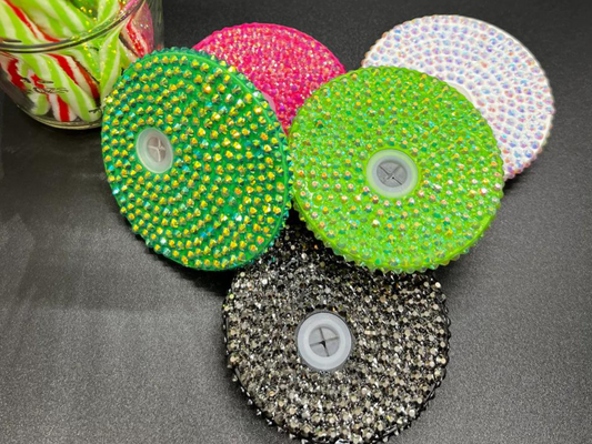 Bedazzled Lids for glass cups