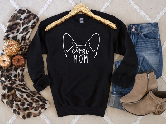 Corgi Mom Dog Ears Sweatshirt