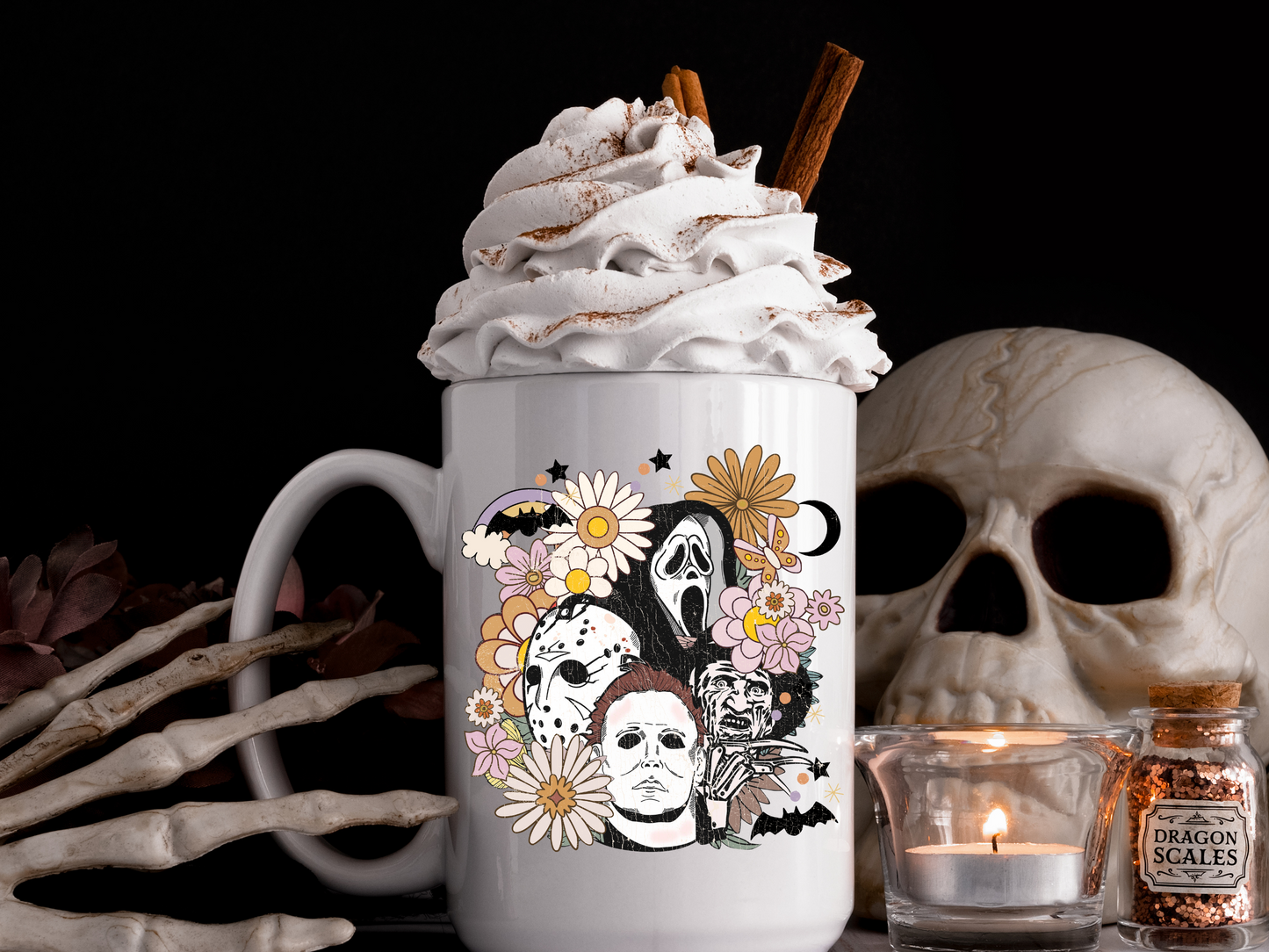 Halloween daddy’s floral coffee mug